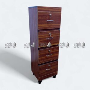 APPLE AP-1020 wooden filing cabinet with multiple lockable drawers, metal handles and rich brown finish for 4 drawer file cabinet and office storage cabinet use