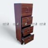 APPLE AP-1020 wooden filing cabinet with multiple lockable drawers, metal handles and rich brown finish for 4 drawer file cabinet and office storage cabinet use