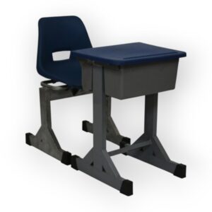 APPLE AP-135-BLU & AP-160-BLU SET school desk bench set with blue seat and blue writing desk
