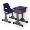 APPLE AP-135-BLU & AP-160-BLU SET school desk bench set with blue seat and blue writing desk