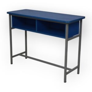 APPLE AP-152-LB-BLU student desk with book box and blue writing top for classroom use School desk with storage compartments and strong metal frame for students Classroom study desk with blue book box for school college academy and training room furniture