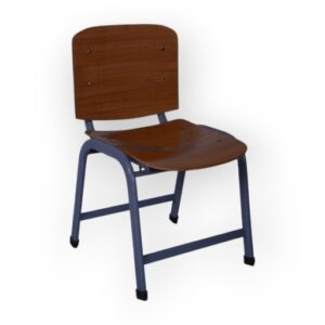 APPLE AP-158-18-DYR wooden student chair with wooden seat backrest and steel frame School wooden chair for classroom academy college library and training room seating Classroom wooden chair with durable steel frame for student furniture use