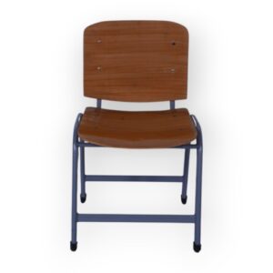 APPLE AP-158-18-DYR wooden student chair with wooden seat backrest and steel frame School wooden chair for classroom academy college library and training room seating Classroom wooden chair with durable steel frame for student furniture use