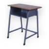 APPLE AP-159-LRG-AKT wooden school desk with book box and steel frame for classroom use Student desk with storage and wooden writing top for school college academy furniture Classroom study desk with wooden top built-in book box and strong steel frame