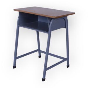 APPLE AP-159-LRG-AKT wooden school desk with book box and steel frame for classroom use Student desk with storage and wooden writing top for school college academy furniture Classroom study desk with wooden top built-in book box and strong steel frame