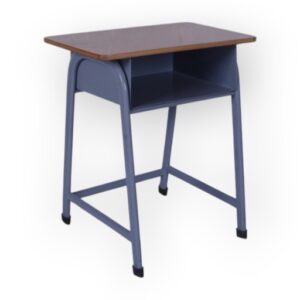 APPLE AP-159-LRG-AKT wooden school desk with book box and steel frame for classroom use Student desk with storage and wooden writing top for school college academy furniture Classroom study desk with wooden top built-in book box and strong steel frame