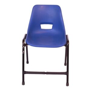 APPLE AP-200-BLU plastic study chair with blue shell seat and black metal frame Student classroom chair with blue plastic seat for school college academy and library use Blue school chair with durable metal frame for classroom and training room furniture