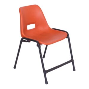 APPLE AP-200-BLU plastic study chair with blue shell seat and black metal frame Student classroom chair with blue plastic seat for school college academy and library use Blue school chair with durable metal frame for classroom and training room furniture