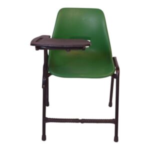APPLE AP-200-S-BLU study chair with writing pad and blue plastic student seat Student chair with writing tablet and strong black metal frame for classrooms Classroom chair with desk for school college academy seminar and training room furniture