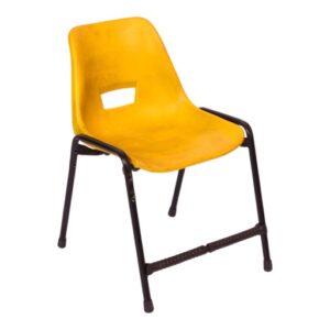 APPLE AP-200-BLU plastic study chair with blue shell seat and black metal frame Student classroom chair with blue plastic seat for school college academy and library use Blue school chair with durable metal frame for classroom and training room furniture
