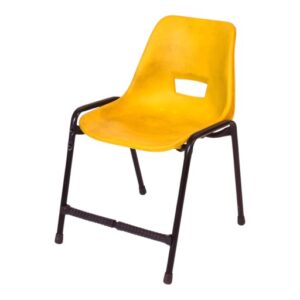 APPLE AP-200-BLU plastic study chair with blue shell seat and black metal frame Student classroom chair with blue plastic seat for school college academy and library use Blue school chair with durable metal frame for classroom and training room furniture