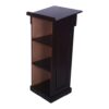 APPLE AP-460-LRG-NW1-BRN wooden lecture podium with dark brown finish for schools and offices APPLE AP-460-LRG-NW1-BRN school rostrum with storage shelves for lectures and presentations APPLE AP-460-LRG-NW1-BRN wooden podium stand for mosque, classroom, seminar hall and conference room