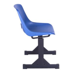 APPLE AP-476 steel plastic school chair with blue plastic seat and black steel frame for classroom furniture in Pakistan Durable plastic classroom chair for students with fixed steel legs and blue molded seat Student chair in Pakistan for schools colleges academies and educational institutes