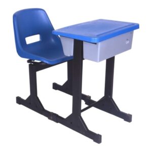 APPLE AP-476 & AP-497 SET school desk chair set with blue plastic student desk chair and durable classroom desk and chair for schools in Pakistan