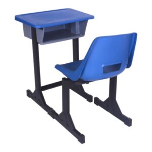 APPLE AP-476 & AP-497 SET school desk chair set with blue plastic student desk chair and durable classroom desk and chair for schools in Pakistan