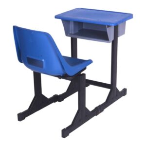APPLE AP-476 & AP-497 SET school desk chair set with blue plastic student desk chair and durable classroom desk and chair for schools in Pakistan