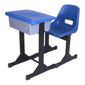 APPLE AP-476 & AP-497 SET school desk chair set with blue plastic student desk chair and durable classroom desk and chair for schools in Pakistan