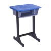 APPLE AP-497 Student Desk in Pakistan with blue plastic top and metal frame School desk with book box for classroom furniture and student study use Durable classroom desk furniture with plastic top and storage box for schools