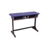 APPLE AP-498 Double Student Desk with blue plastic top and book box storage School desk with book box for two students and classroom desk furniture Two seater student desk with strong metal frame for schools and academies