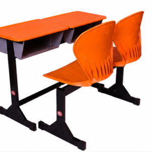 APPLE AP-498 & AP-482 SET School Desk Chair Set with blue two seater classroom design Double student desk set with blue chairs and book box storage for schools Classroom furniture package with two student chairs, desk top, and strong metal frame