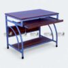 APPLE AP-902 computer table with keyboard tray, wooden top, lower storage shelf and grey metal frame for office computer desk and study computer table use