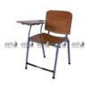 APPLE AP-1011-SP-DYR wooden student chair with writing pad, bended plywood school chair with MDF writing pad for classroom use Wooden student chair with writing pad made with bended plywood seat and back, MDF writing pad chair for schools and colleges APPLE Furniture bended plywood school chair with attached MDF writing pad for students, academies, and training rooms