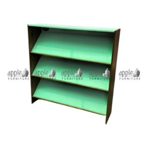 APPLE AP-1012 classroom book shelf for school books, files, registers, and classroom storage Classroom book shelf with open wooden book rack design for schools, academies, and libraries APPLE Furniture wooden book rack and school storage shelf for organized classroom learning spaces
