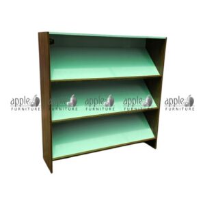 APPLE AP-1012 classroom book shelf for school books, files, registers, and classroom storage Classroom book shelf with open wooden book rack design for schools, academies, and libraries APPLE Furniture wooden book rack and school storage shelf for organized classroom learning spaces
