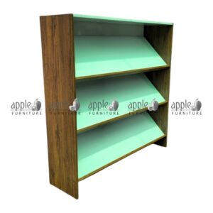 APPLE AP-1012 classroom book shelf for school books, files, registers, and classroom storage Classroom book shelf with open wooden book rack design for schools, academies, and libraries APPLE Furniture wooden book rack and school storage shelf for organized classroom learning spaces