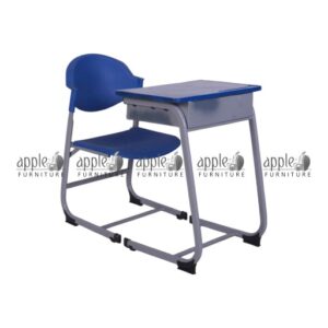 APPLE AP-1013 Chair and AP-1041 Table student desk and chair set for school classroom furniture Student desk and chair set with blue chair and separate writing table for schools and academies APPLE Furniture school desk with chair and classroom study table chair for organized learning spaces