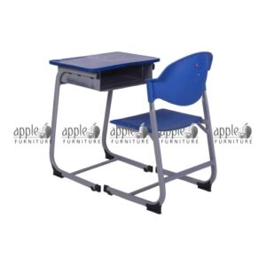 APPLE AP-1013 Chair and AP-1041 Table student desk and chair set for school classroom furniture Student desk and chair set with blue chair and separate writing table for schools and academies APPLE Furniture school desk with chair and classroom study table chair for organized learning spaces