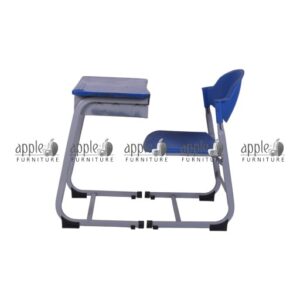 APPLE AP-1013 Chair and AP-1041 Table student desk and chair set for school classroom furniture Student desk and chair set with blue chair and separate writing table for schools and academies APPLE Furniture school desk with chair and classroom study table chair for organized learning spaces