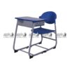 APPLE AP-1013 Chair and AP-1041 Table student desk and chair set for school classroom furniture Student desk and chair set with blue chair and separate writing table for schools and academies APPLE Furniture school desk with chair and classroom study table chair for organized learning spaces