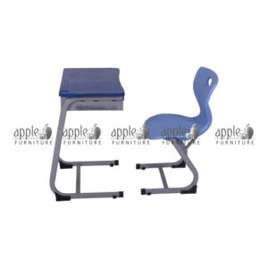 APPLE AP-1014 Chair and AP-1015 Table HDPE student desk chair set for school classroom furniture HDPE student desk chair set with blow molding school chair and separate writing table for students APPLE Furniture school desk and chair set with HDPE plastic blow molded seat for classrooms and academies