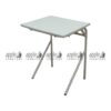 APPLE AP-1026-V-SML-WHT single student table with white top and metal frame for classroom use Single student table for schools and academies, classroom study table with strong metal legs APPLE Furniture school writing table for classrooms, exam halls, libraries, and training rooms