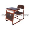 APPLE AP-1027-16-AKT and AP-1028-MED-AKT SET school desk and chair with moulded plywood seat and back School desk and chair with book basket and moulded plywood student seating for classrooms Classroom desk with chair by APPLE Furniture for school and academy use Moulded plywood student desk with attached chair and durable metal frame