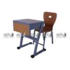 APPLE AP-1029-AKT and AP-1030-AKT student desk chair set for classroom use Student desk chair set with separate desk and wooden-style chair by APPLE Furniture Classroom desk and chair with strong metal frame for schools and colleges School furniture desk set for students with modern grey frame and wooden finish