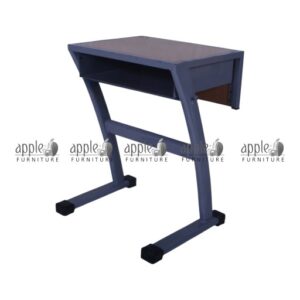 APPLE AP-1029-AKT and AP-1030-AKT student desk chair set for classroom use Student desk chair set with separate desk and wooden-style chair by APPLE Furniture Classroom desk and chair with strong metal frame for schools and colleges School furniture desk set for students with modern grey frame and wooden finish