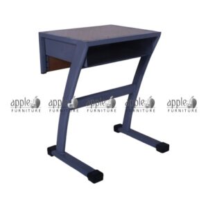 APPLE AP-1029-AKT and AP-1030-AKT student desk chair set for classroom use Student desk chair set with separate desk and wooden-style chair by APPLE Furniture Classroom desk and chair with strong metal frame for schools and colleges School furniture desk set for students with modern grey frame and wooden finish