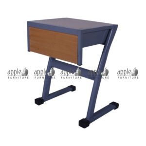 APPLE AP-1029-AKT and AP-1030-AKT student desk chair set for classroom use Student desk chair set with separate desk and wooden-style chair by APPLE Furniture Classroom desk and chair with strong metal frame for schools and colleges School furniture desk set for students with modern grey frame and wooden finish