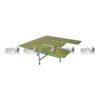 APPLE AP-151-ALP-E green classroom activity table with strong metal frame for preschool furniture Durable green classroom activity table for Montessori, playgroup, and junior school learning spaces Preschool learning table with green tabletop for drawing, reading, writing, and craft activities Collaborative activity table with metal pipe frame for daycare and classroom group learning