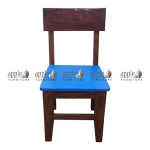 APPLE AP-1001-BLU Wooden School Chair Pakistan with blue seat, School Student Wooden Chair and Classic Classroom Seating