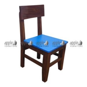 APPLE AP-1001-BLU Wooden School Chair Pakistan with blue seat, School Student Wooden Chair and Classic Classroom Seating