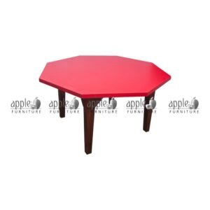 APPLE AP-1002-BLU Octagon Activity Table with blue top, Octagon Classroom Table and Group Learning Table for Kids
