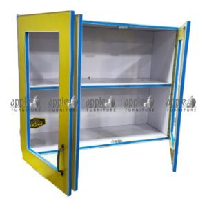 APPLE AP-1004 School Storage Cabinet with Glass Doors, Educational Display Cupboard and Classroom Glass Door Cabinet for books and learning materials